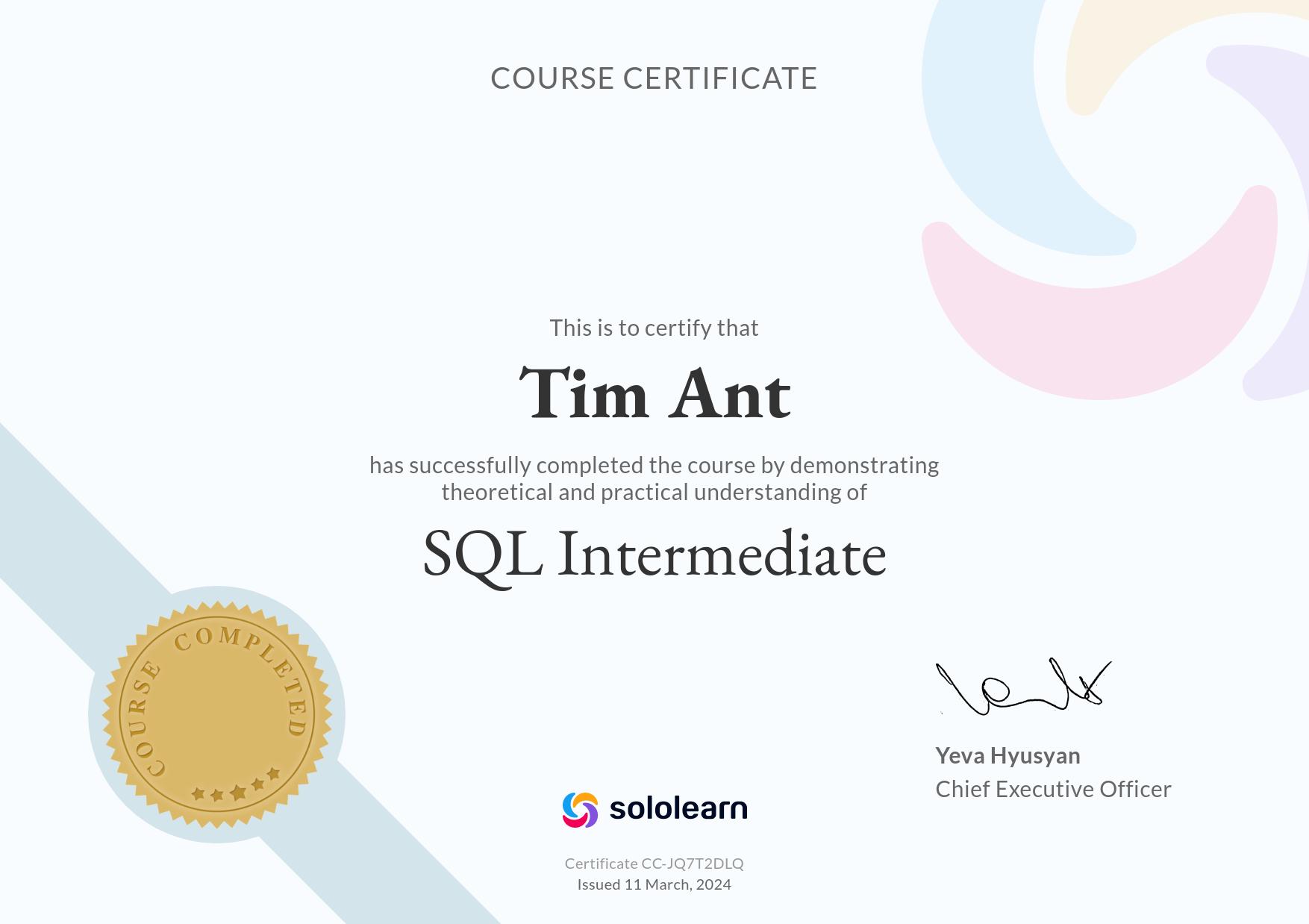 SQL Intermediate